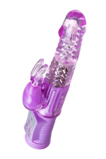 Вибратор+клиторальный стимулятор заяц бат 25-32mm/225mm, фиолетовый