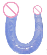 Двусторонний фаллоимитатор. 19-32mm*280mm. MassX. Голубой