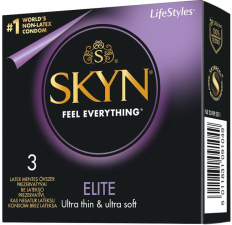 Упаковка ультратонких безлатексных презервативов SKYN Elite № 3 из полиизопрена
